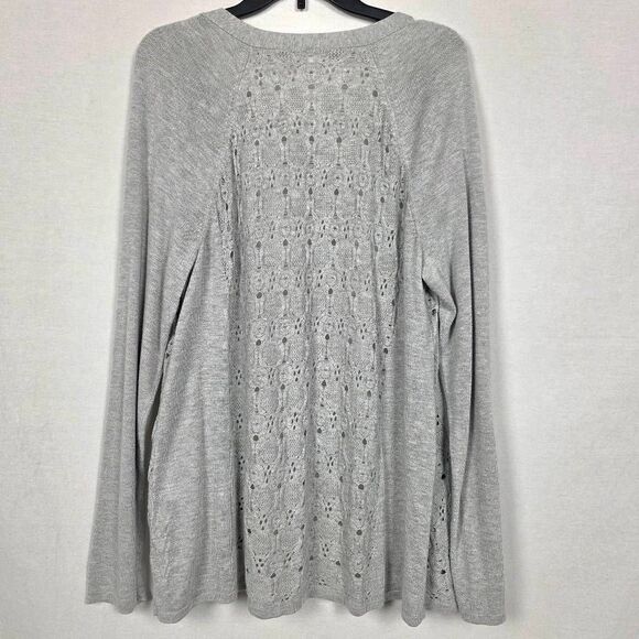 Maurices Gray Open Knit Cardigan Lightweight XL - Picture 5 of 6